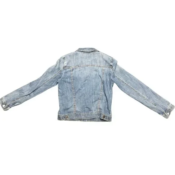 Kut Light Wash Denim Jacket – Women’s Small – Classic Casual Layer - Picture 2 of 7